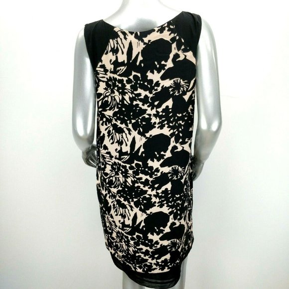 Diane Von Furstenberg Size 10 Silk Sleeveless Lined Floral Print Shift Dress - Picture 5 of 9